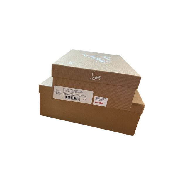 Christian Louboutin Sandale Du Desert, 100, Odissey Tie Heels, NEW, 37 - Picture 8 of 8